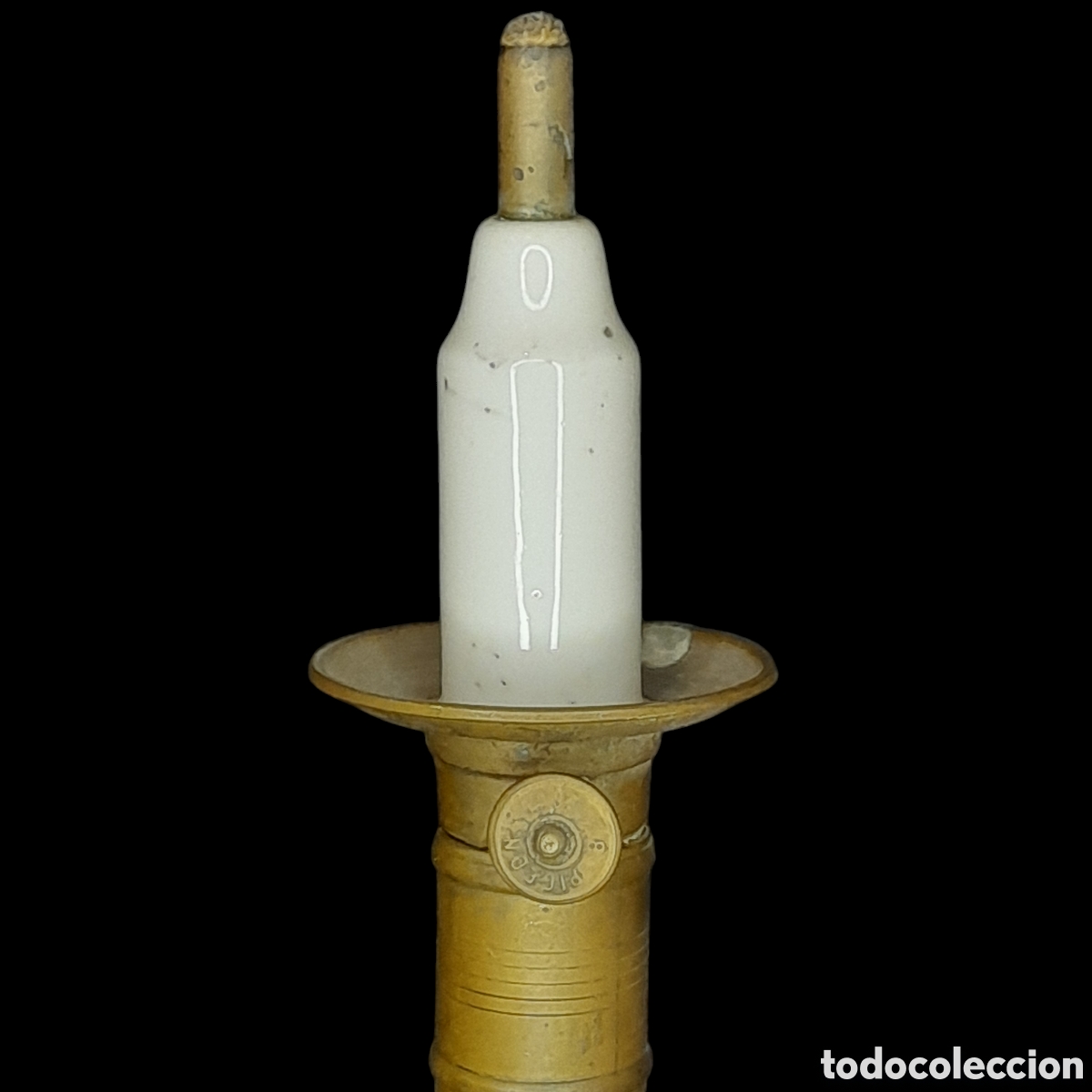 Antig&uuml;edades: Antiguo candelabro de aceite. - Foto 4