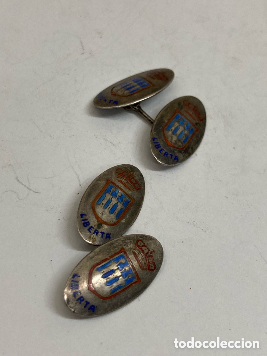 Antig&uuml;edades: Gemelos de plata esmaltado /G22 - Foto 2