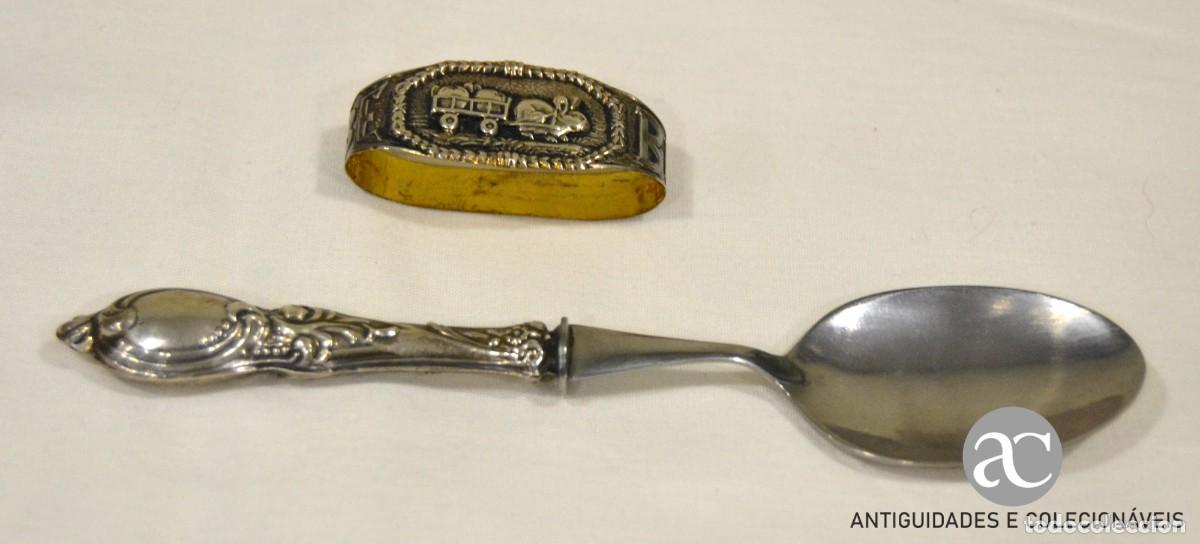 Antig&uuml;edades: Conjunto de beb&eacute; em vidro e prata com estojo - Foto 3