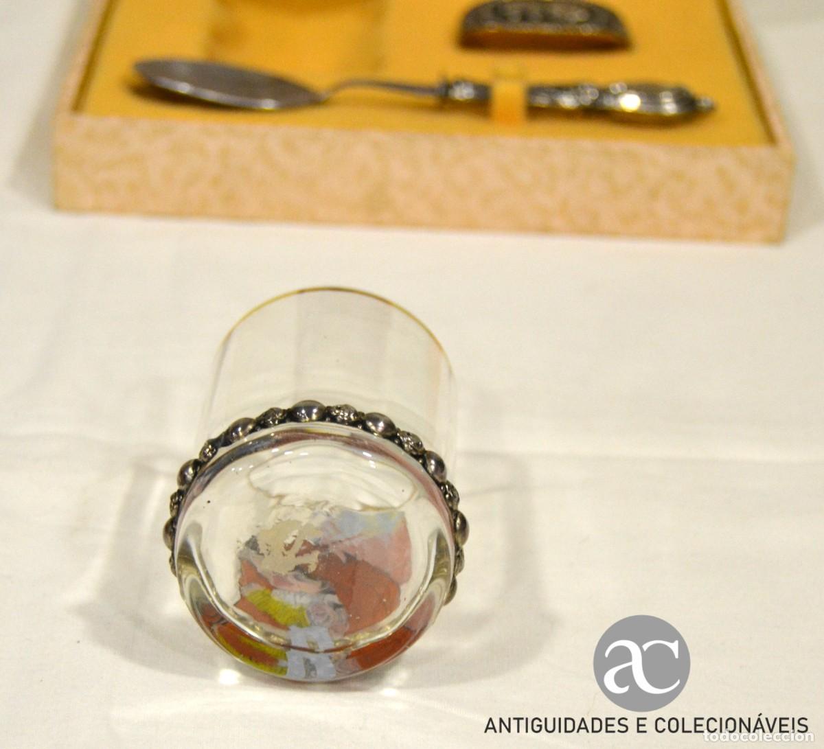 Antig&uuml;edades: Conjunto de beb&eacute; em vidro e prata com estojo - Foto 7