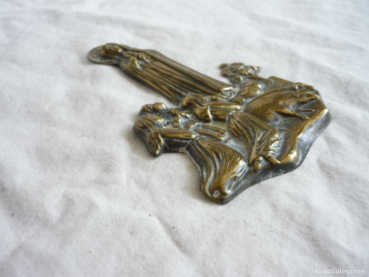 Antig&uuml;edades: Relieve de lat&oacute;n Virgen de F&aacute;tima - Foto 3