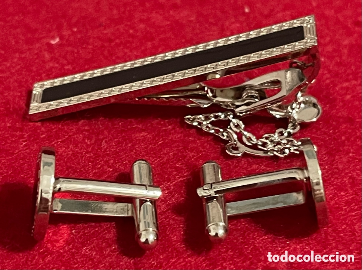 Antig&uuml;edades: Bonito, conjunto de gemelos, y pinza de corbata. - Foto 4