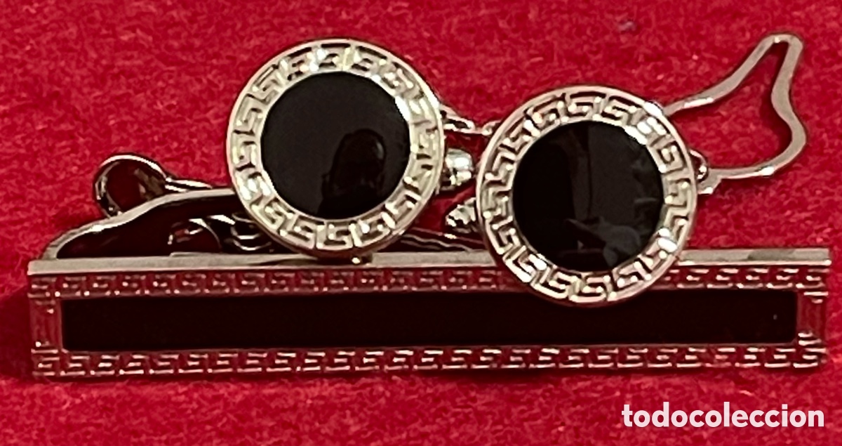 Antig&uuml;edades: Bonito, conjunto de gemelos, y pinza de corbata. - Foto 5