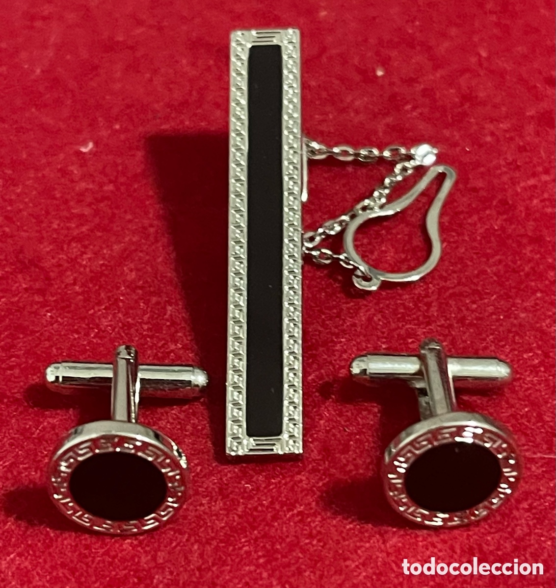 Antig&uuml;edades: Bonito, conjunto de gemelos, y pinza de corbata. - Foto 1