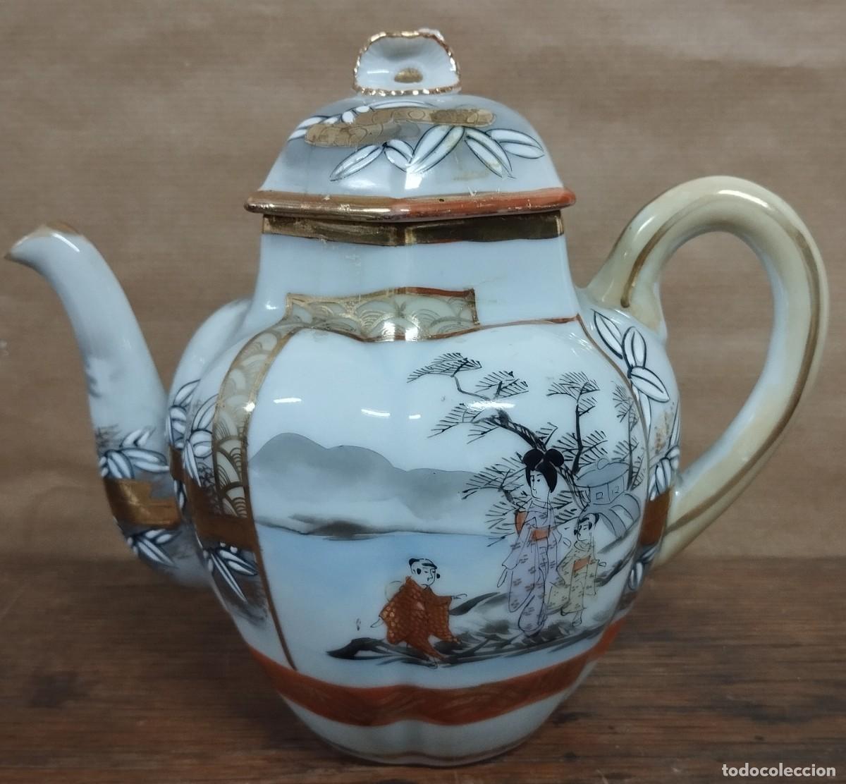 Antig&uuml;edades: CAFETERA Y LECHERA DE PORCELANA, ORIENTAL - Foto 3