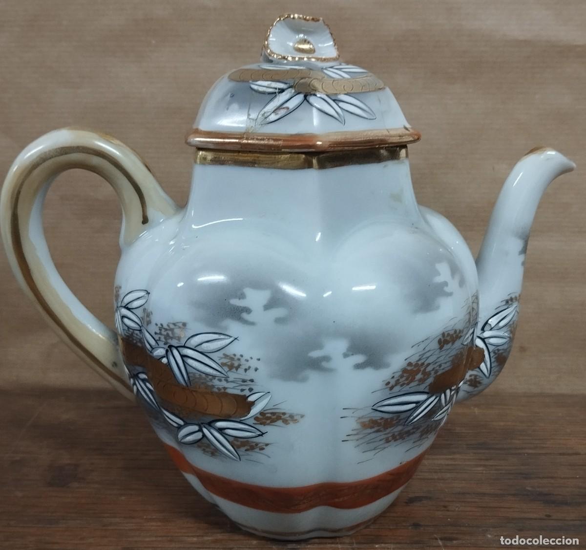 Antig&uuml;edades: CAFETERA Y LECHERA DE PORCELANA, ORIENTAL - Foto 5