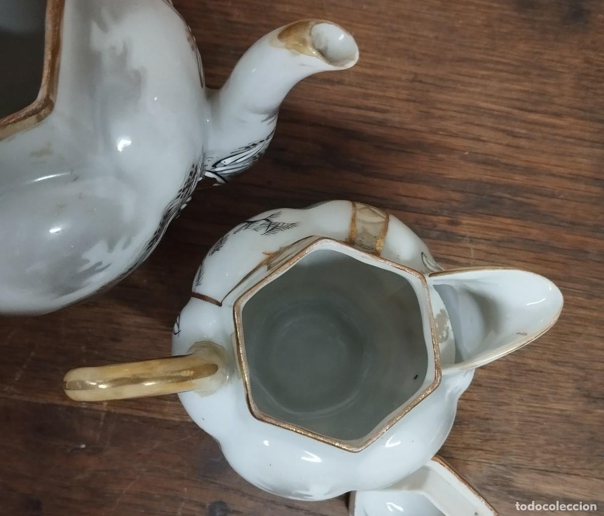 Antig&uuml;edades: CAFETERA Y LECHERA DE PORCELANA, ORIENTAL - Foto 11