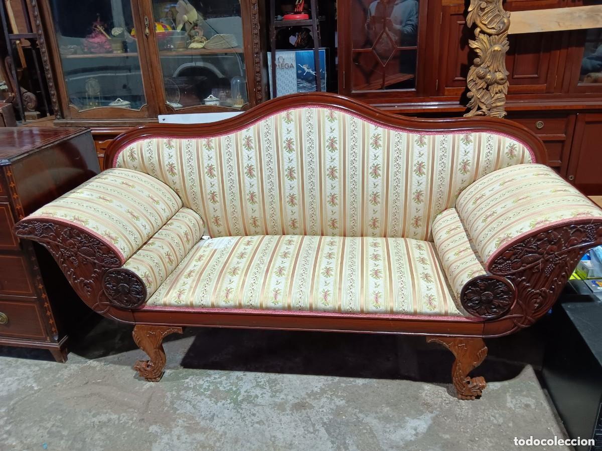 Antig&uuml;edades: Tresillo isabelino tratado - Foto 1