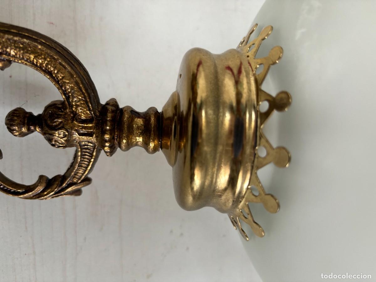 Antig&uuml;edades: APLIQUE DE PARED CON TULIPA DE CRISTAL - Foto 5
