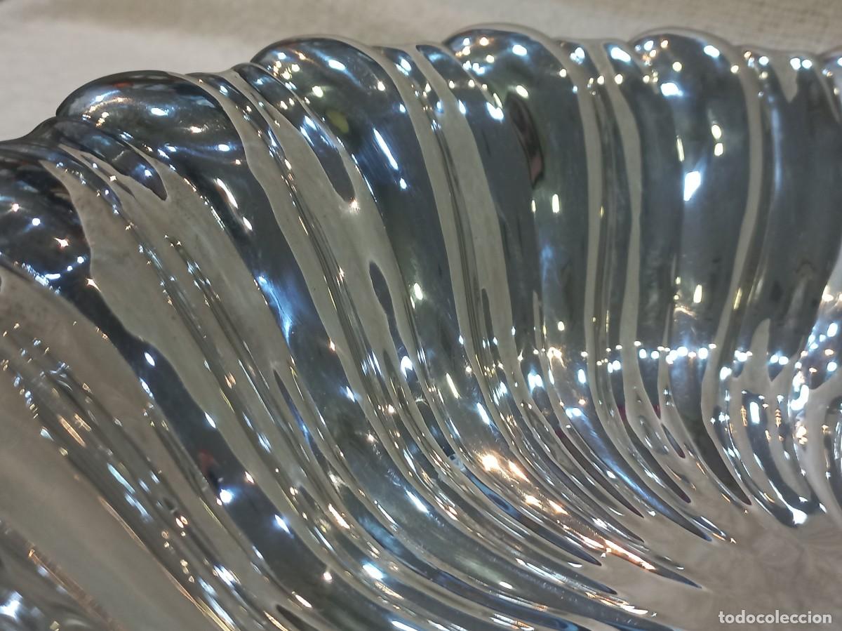 Antig&uuml;edades: BANDEJA (panera) &uml;VALERO&uml; silver plated ondas - Foto 7
