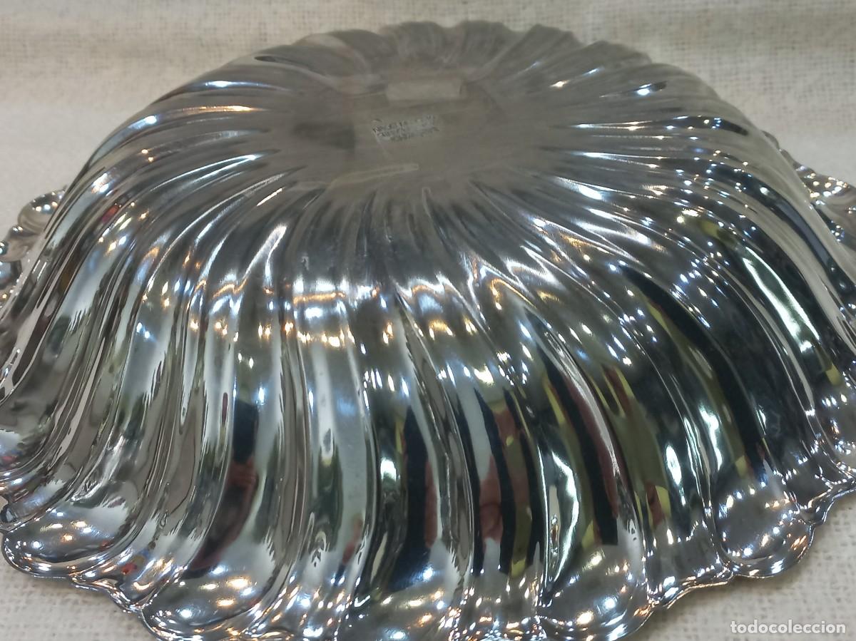Antig&uuml;edades: BANDEJA (panera) &uml;VALERO&uml; silver plated ondas - Foto 8