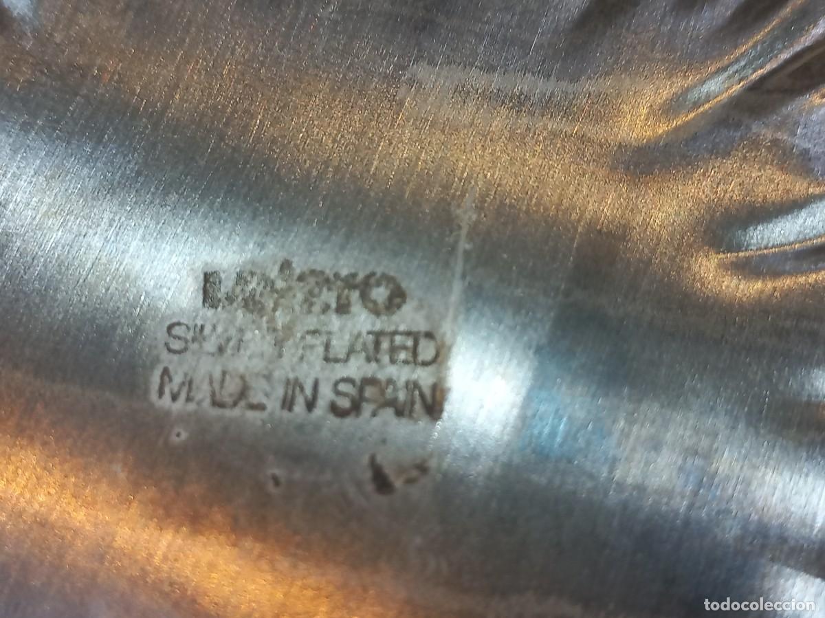 Antig&uuml;edades: BANDEJA (panera) &uml;VALERO&uml; silver plated ondas - Foto 9