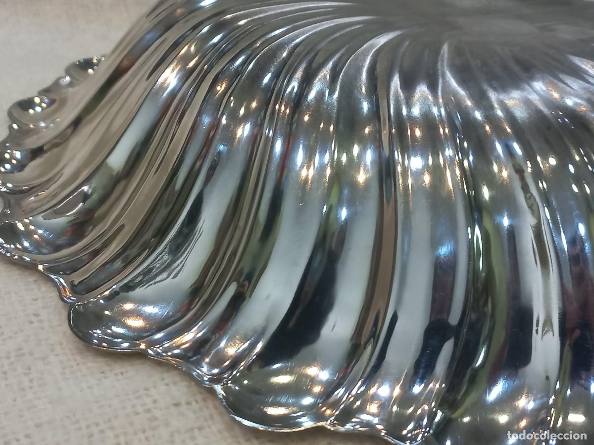 Antig&uuml;edades: BANDEJA (panera) &uml;VALERO&uml; silver plated ondas - Foto 11