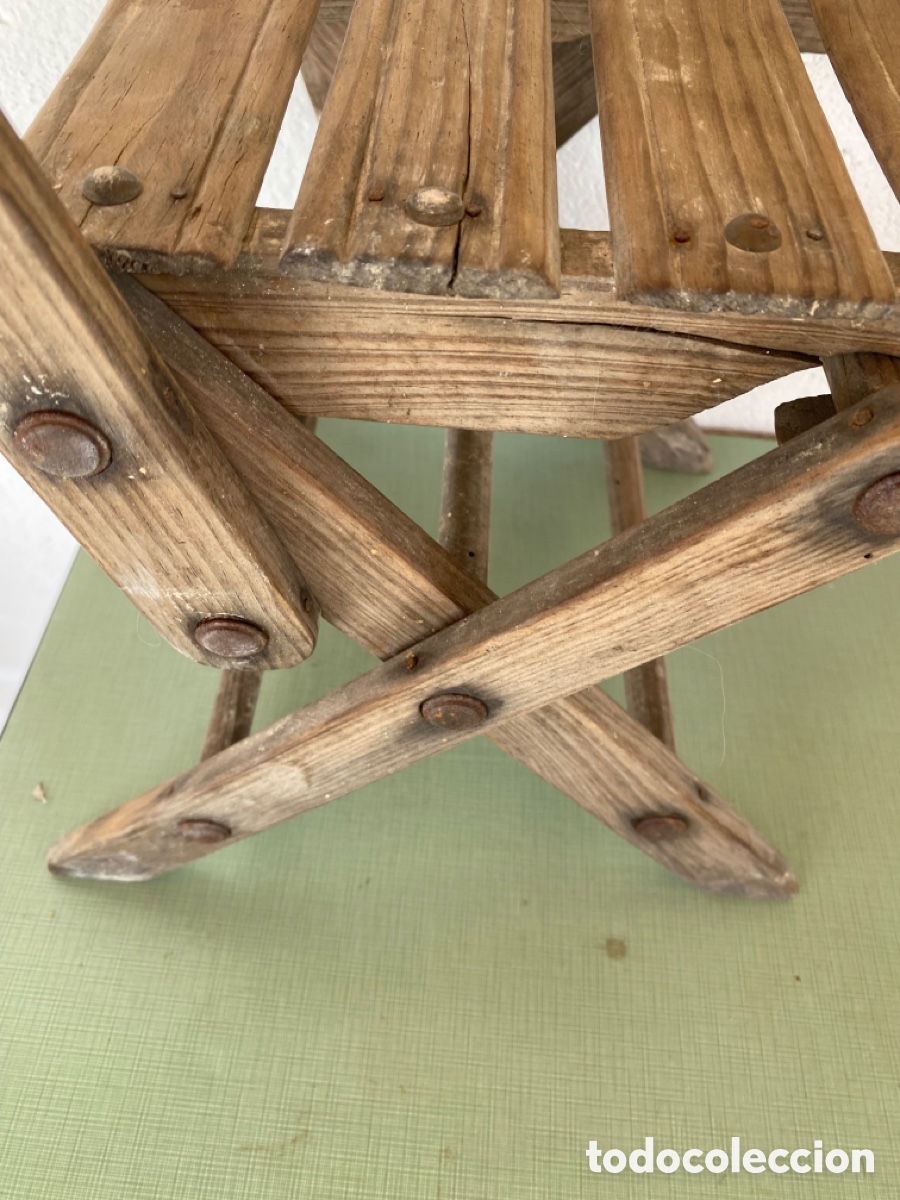 Antig&uuml;edades: Silla antigua infantil de madera - Foto 4