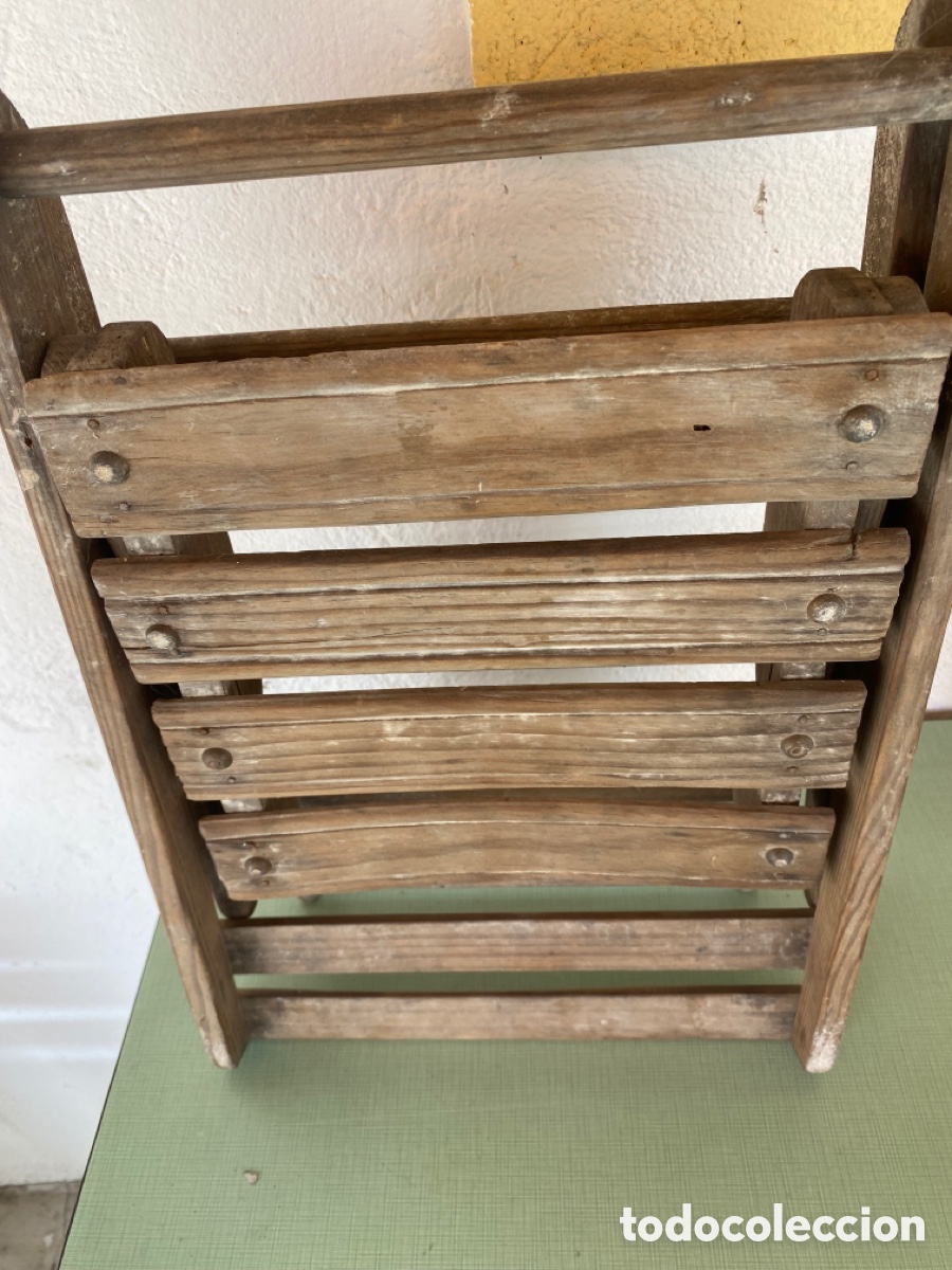 Antig&uuml;edades: Silla antigua infantil de madera - Foto 10