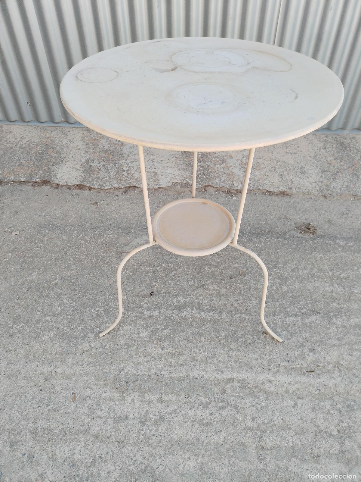 Antig&uuml;edades: mesa de jardin de hierro hueco - Foto 4