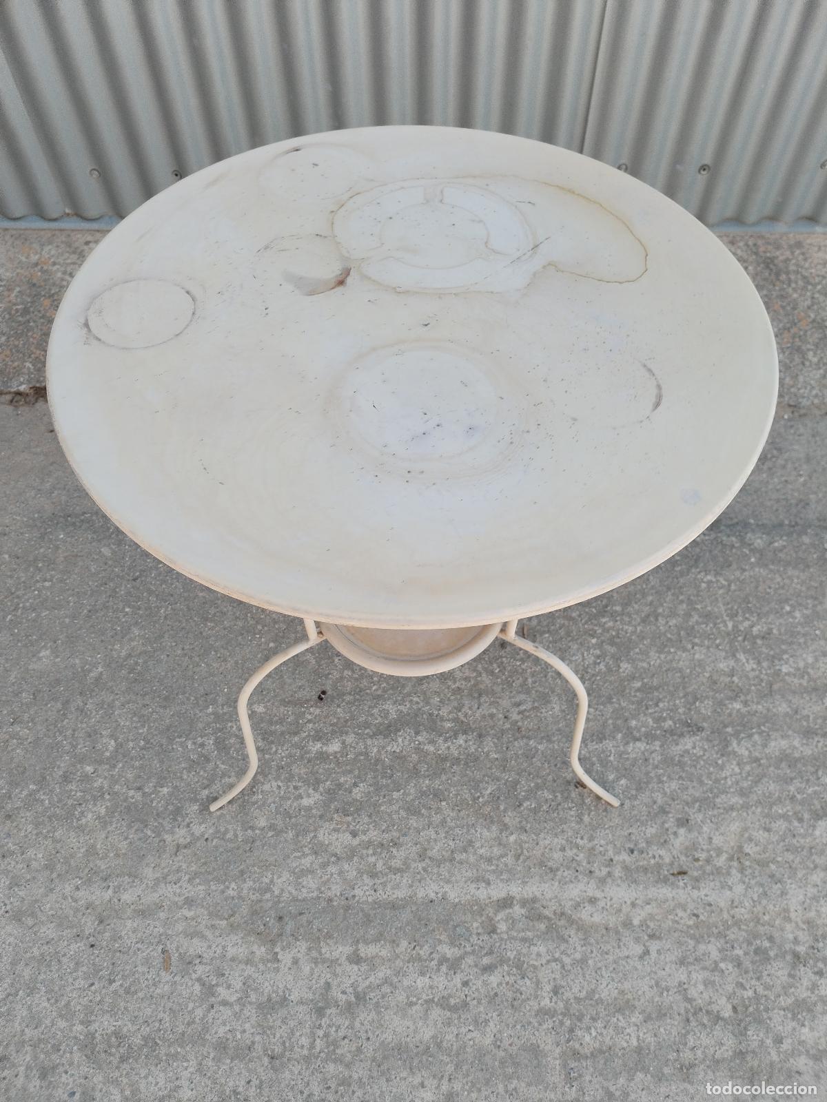 Antig&uuml;edades: mesa de jardin de hierro hueco - Foto 5