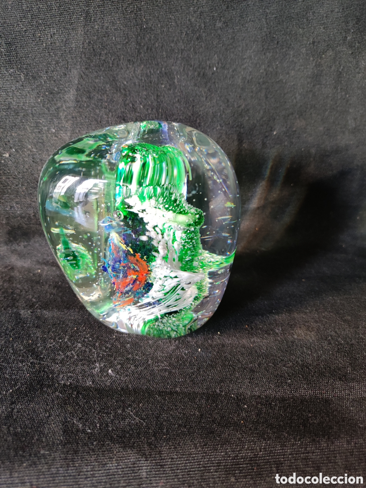 Antig&uuml;edades: Pisapapeles cristal raro - Foto 3