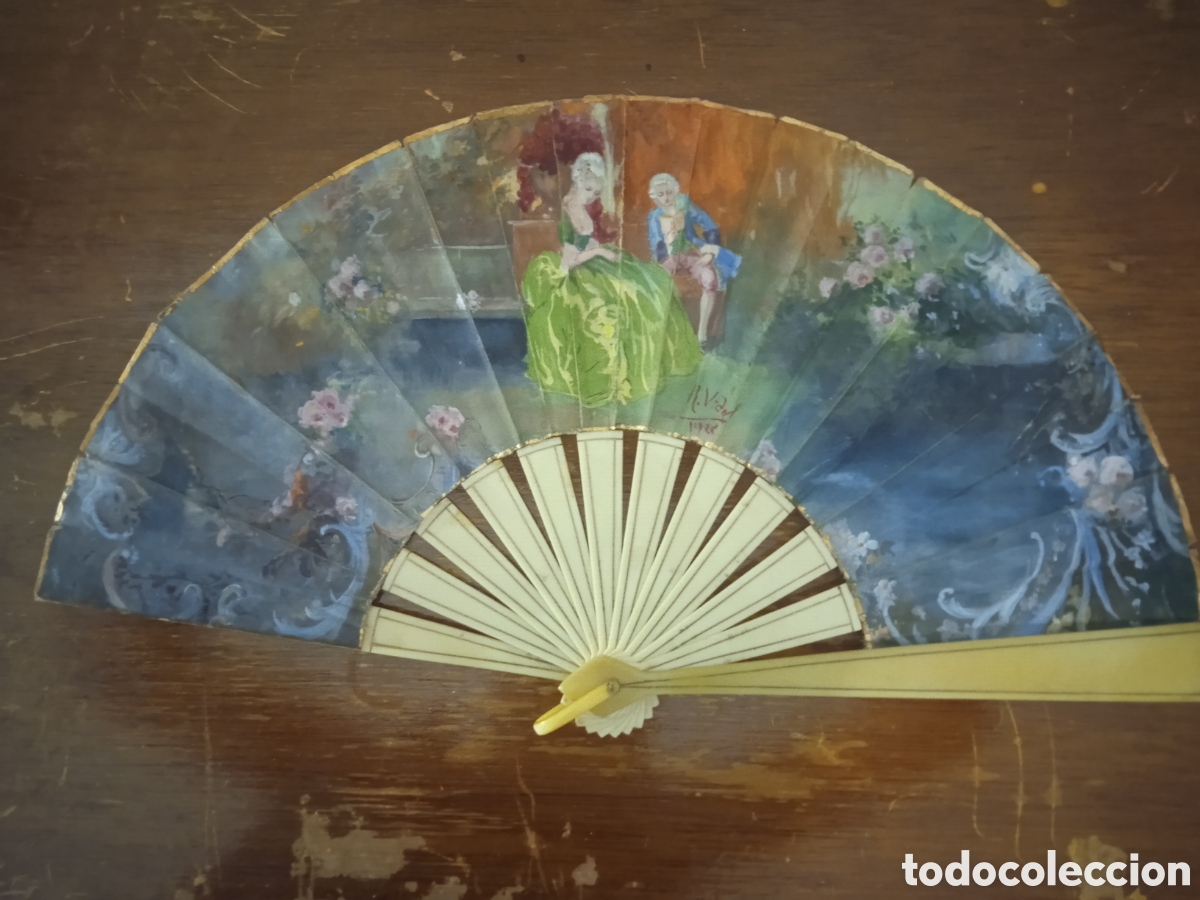 Antig&uuml;edades: Abanico antiguo a&ntilde;os 20 - Foto 3