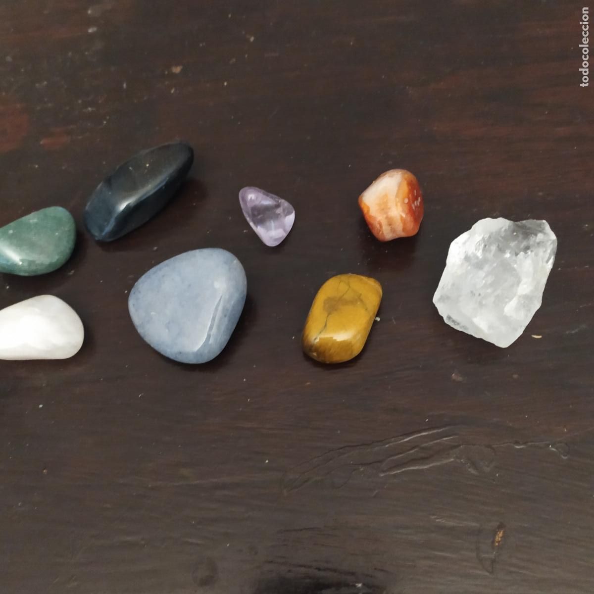 Antig&uuml;edades: 8 PIEDRAS SEMIPRECIOSAS. CUARZOS, DIENTE DE LEON ... - Foto 2