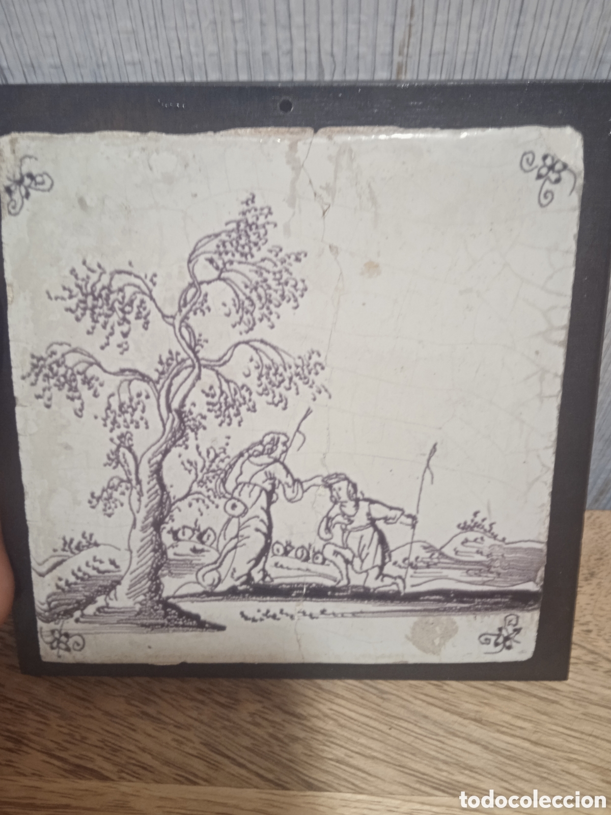 Antig&uuml;edades: Bonito azulejo siglo 18 - Foto 1