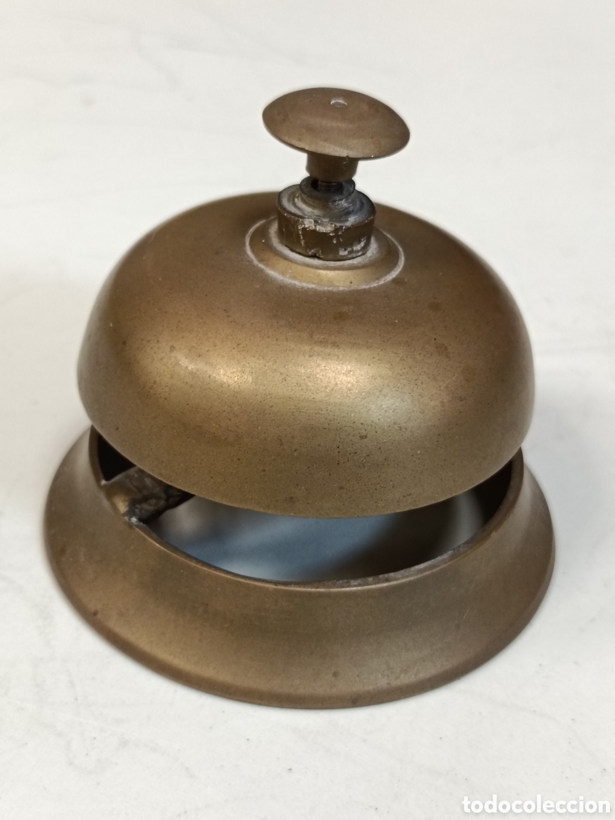 Antig&uuml;edades: ANTIGUO TIMBRE RECEPCI&Oacute;N. REALIZADO EN BRONCE. - Foto 4