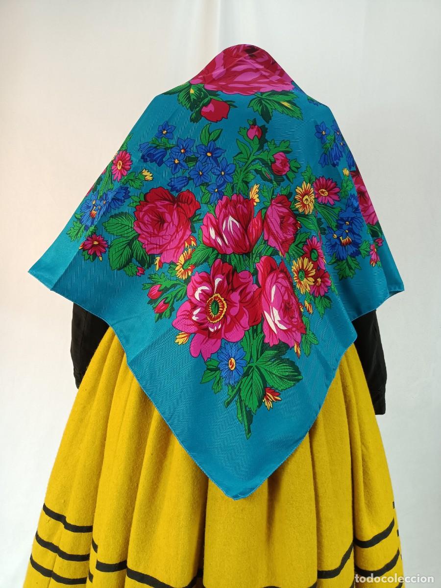 Antig&uuml;edades: Pa&ntilde;uelo azul turquesa, estampado - Foto 1