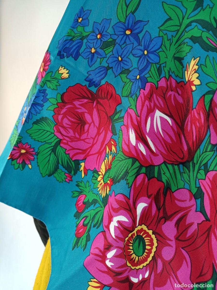 Antig&uuml;edades: Pa&ntilde;uelo azul turquesa, estampado - Foto 3