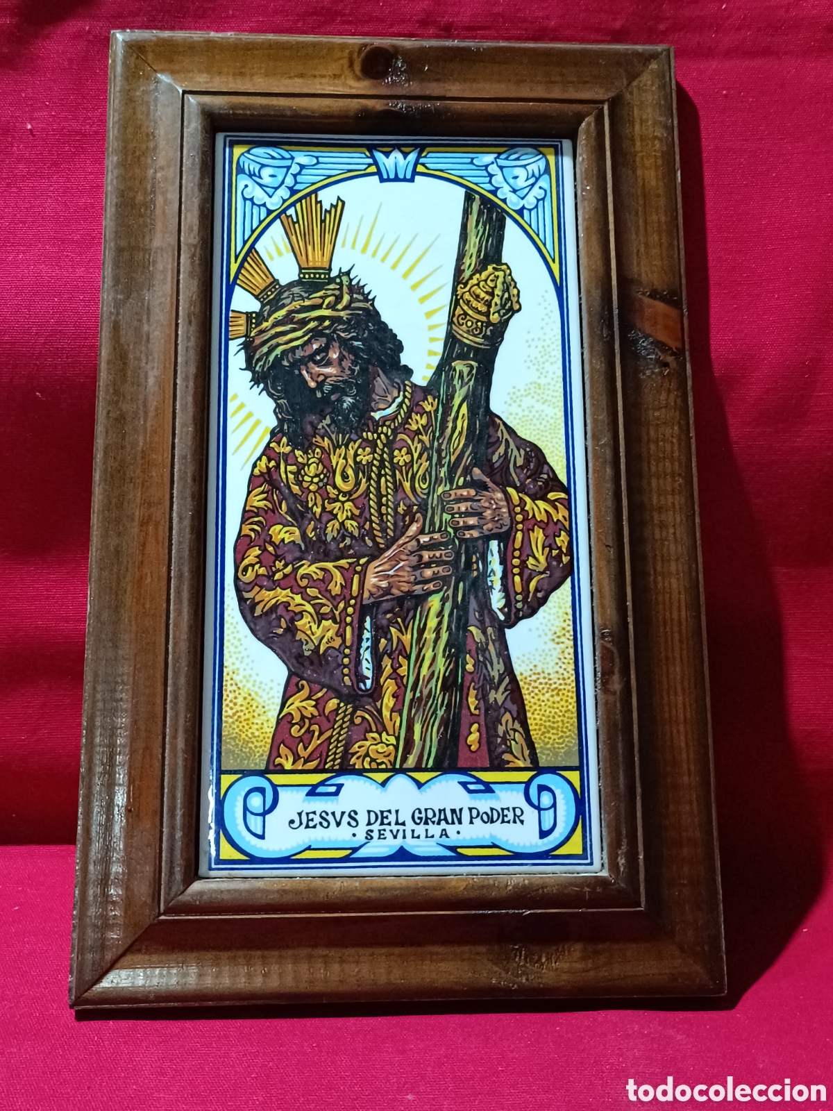 Antig&uuml;edades: Azulejo con la imagen del Jes&uacute;s del Gran Poder de Sevilla - Foto 1