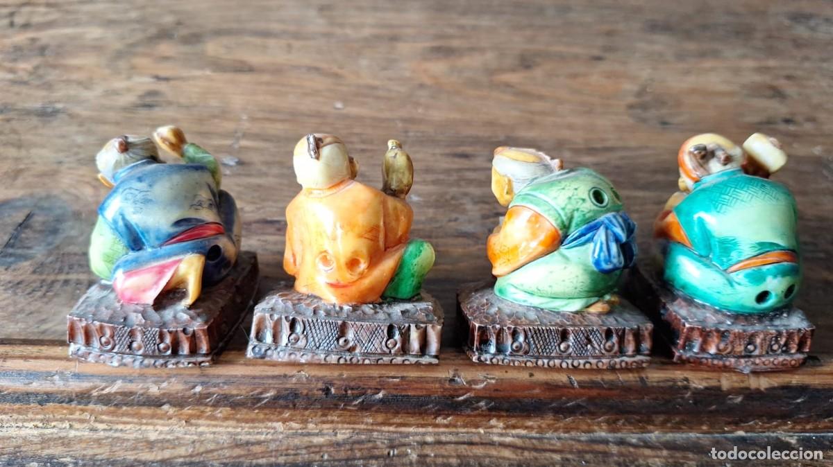 Antig&uuml;edades: 4 NETSUKE 3 de BOT&Oacute;N JAPON&Eacute;S Jap&oacute;n - Foto 4