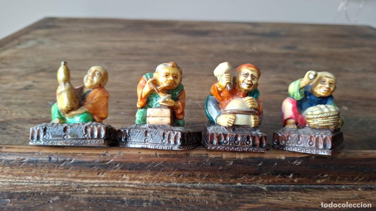 Antig&uuml;edades: 4 NETSUKE 3 de BOT&Oacute;N JAPON&Eacute;S Jap&oacute;n - Foto 6