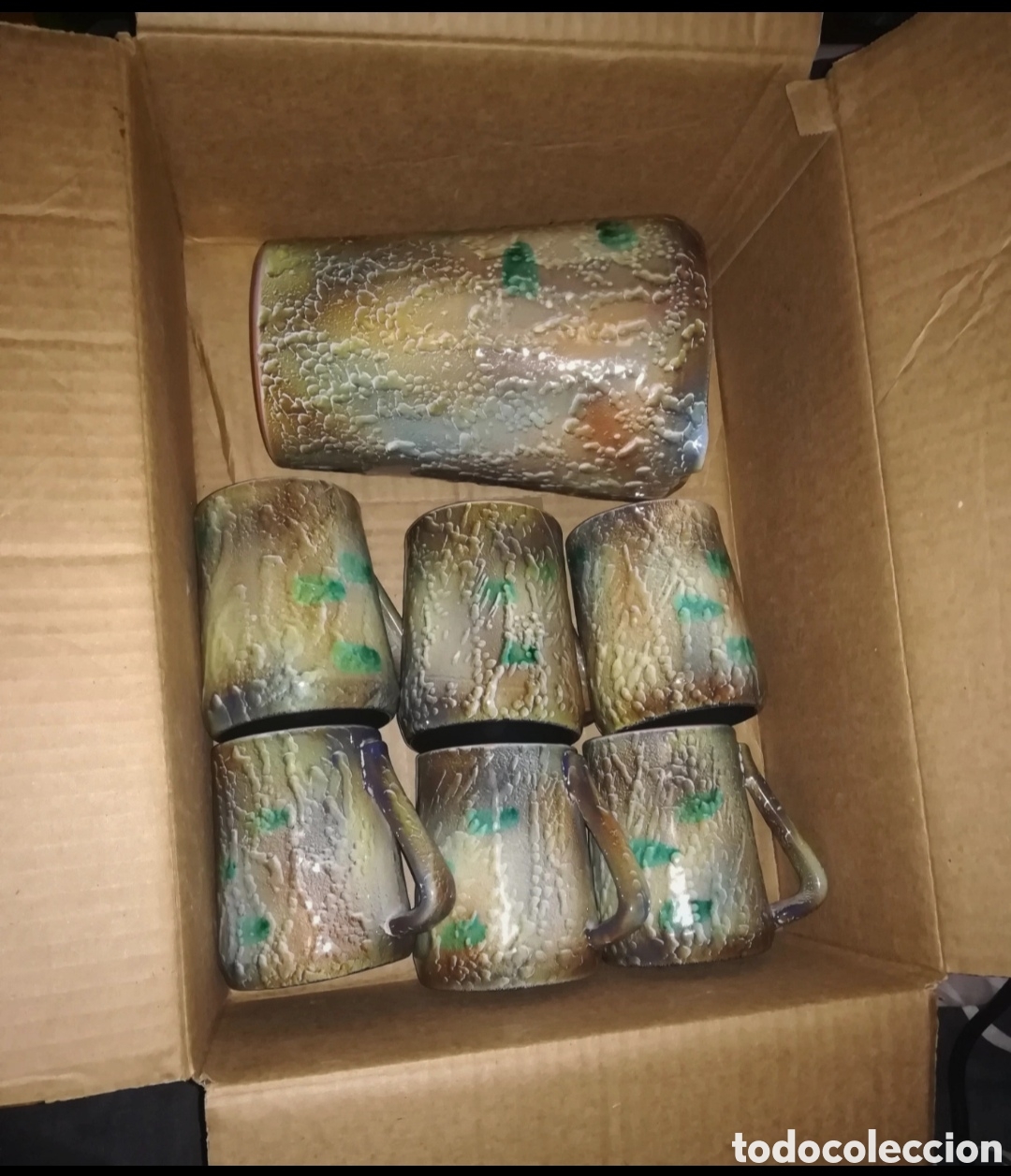 Antig&uuml;edades: Conjunto de Jarra con 6 tazas - Foto 6