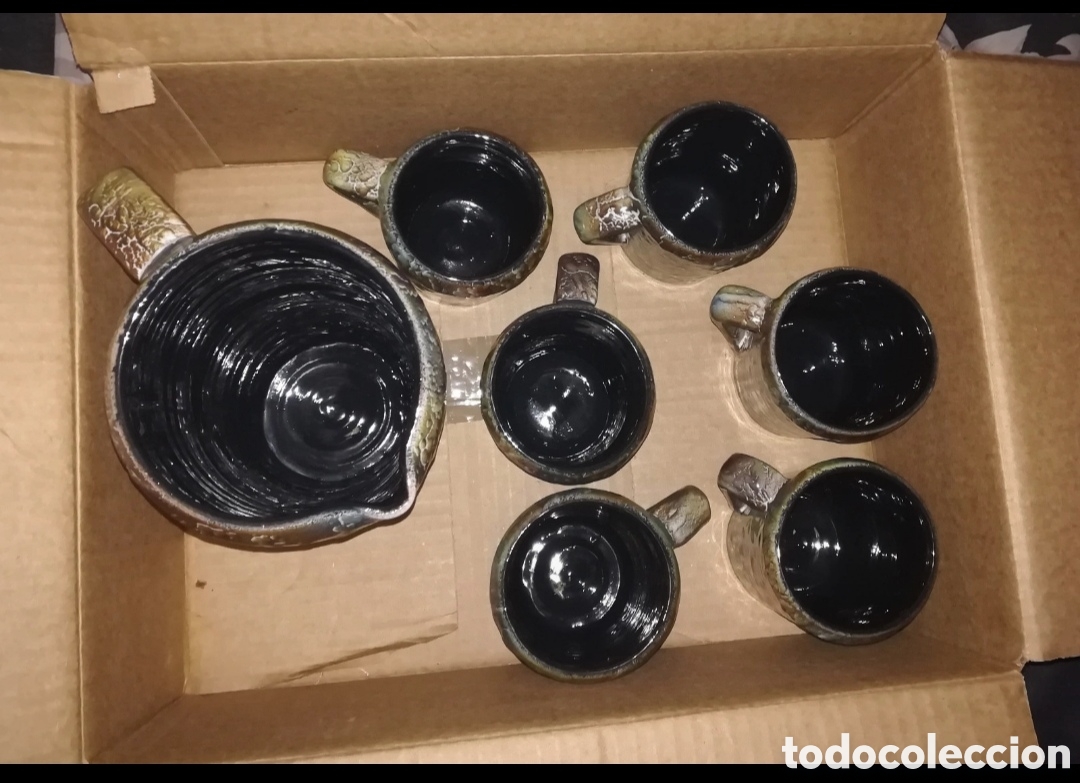 Antig&uuml;edades: Conjunto de Jarra con 6 tazas - Foto 7