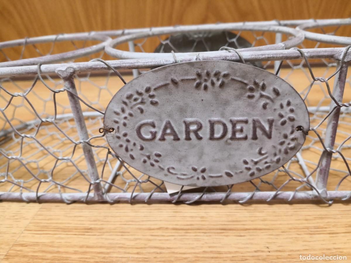 Antig&uuml;edades: JARDINERA MACETERO NUEVA TRES MACETAS - Foto 4