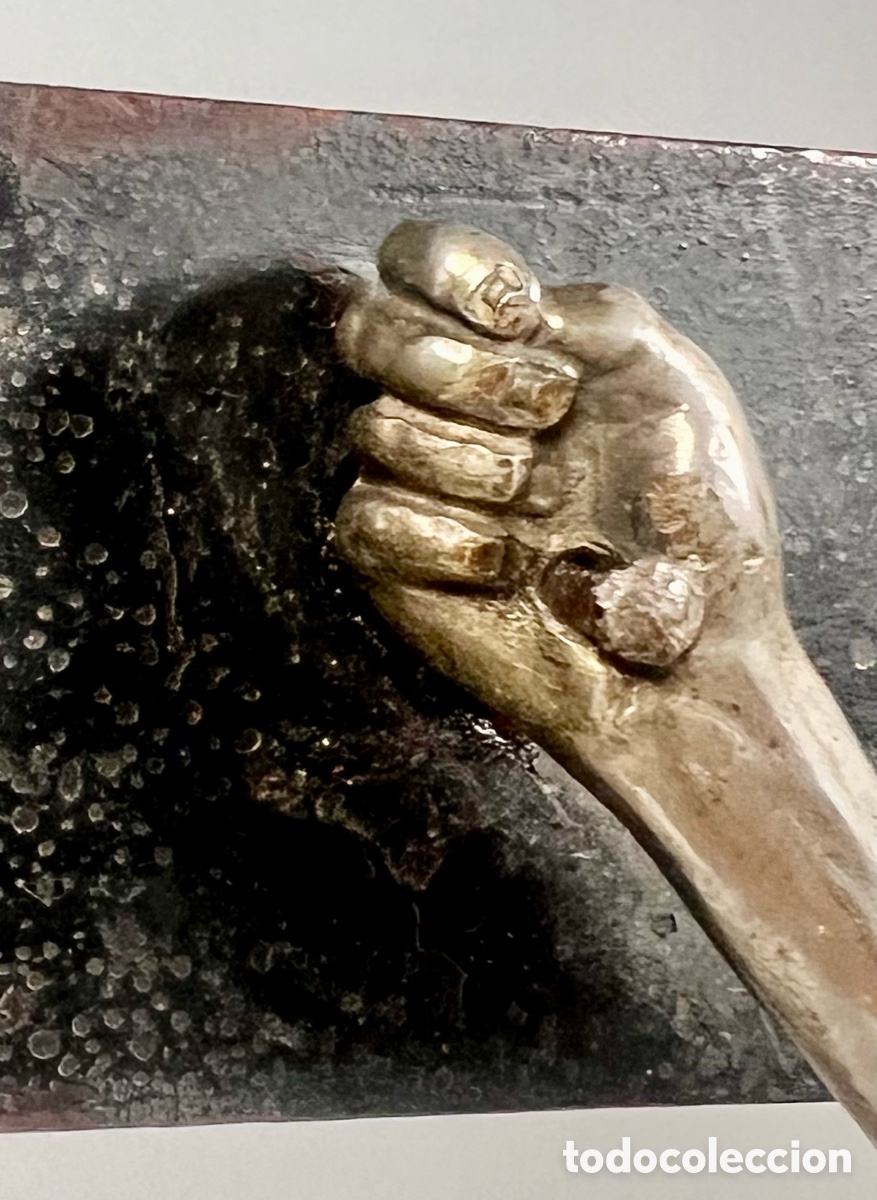 Antig&uuml;edades: Crucifijo de Bronce plateado. S.XVIII - Foto 19