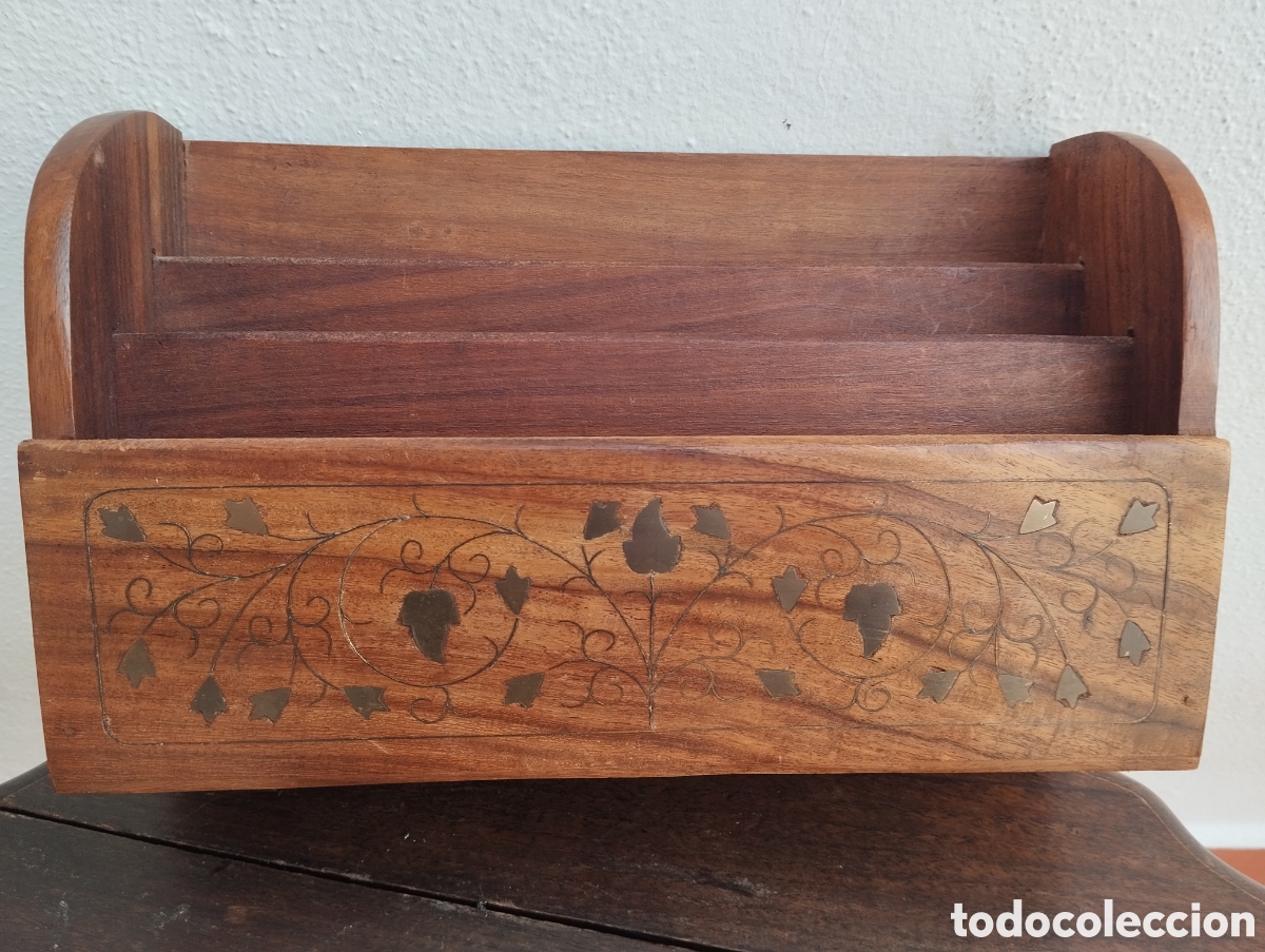 Antig&uuml;edades: Portacartas de madera de la India - Foto 1