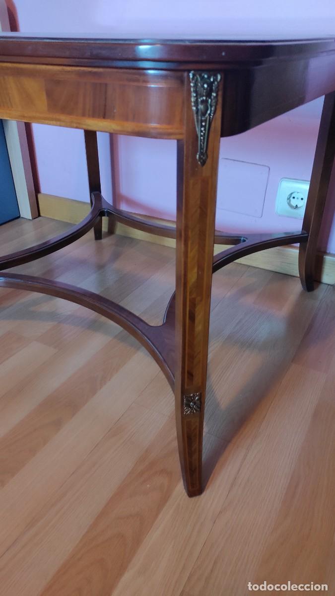 Antig&uuml;edades: MESA DE CENTRO EN MADERA DE RAIZ CON CRISTAL BISELADO - Foto 5