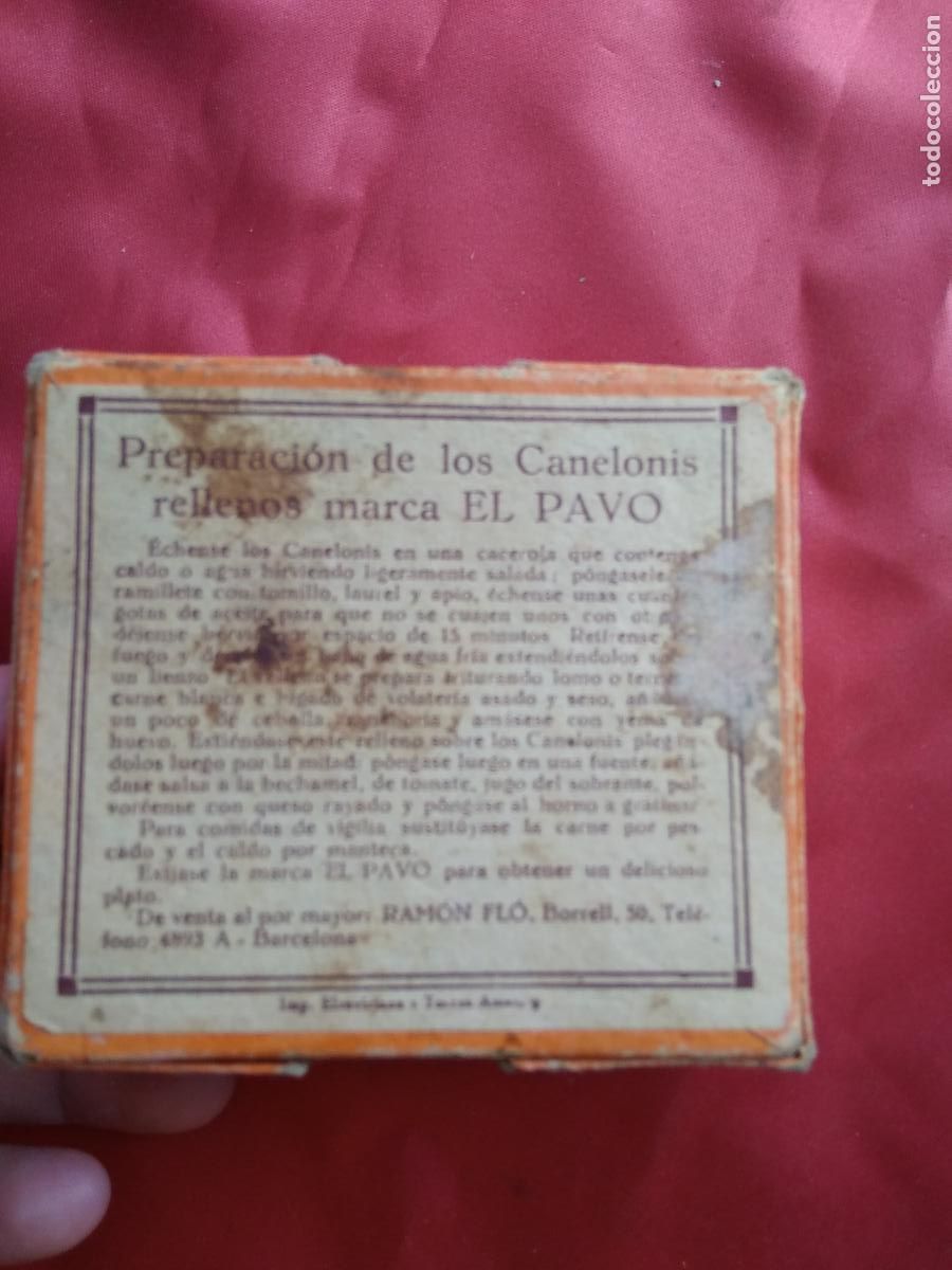 Antig&uuml;edades: Caja caneloni el pavo. Rinconera - Foto 4