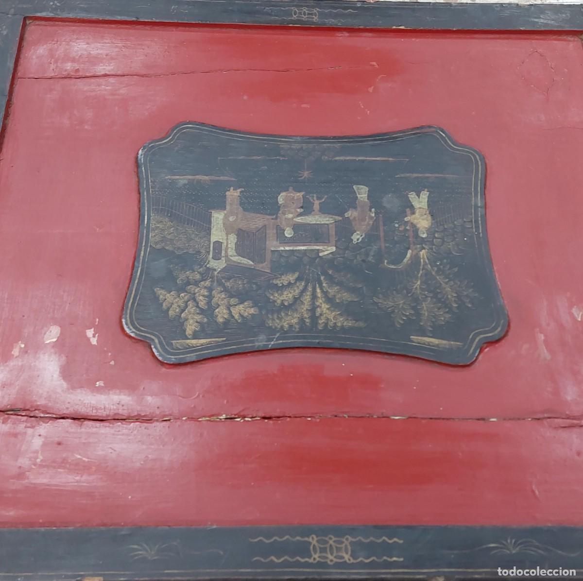 Antig&uuml;edades: Antigua caja de mant&oacute;n de Manila - Foto 2
