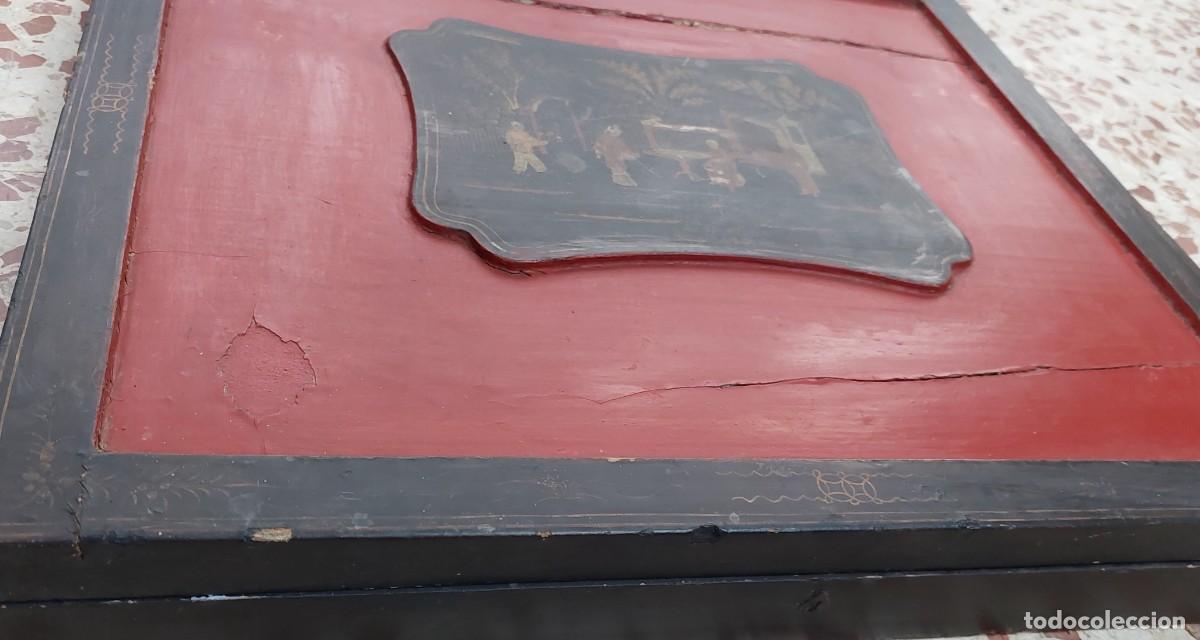 Antig&uuml;edades: Antigua caja de mant&oacute;n de Manila - Foto 4