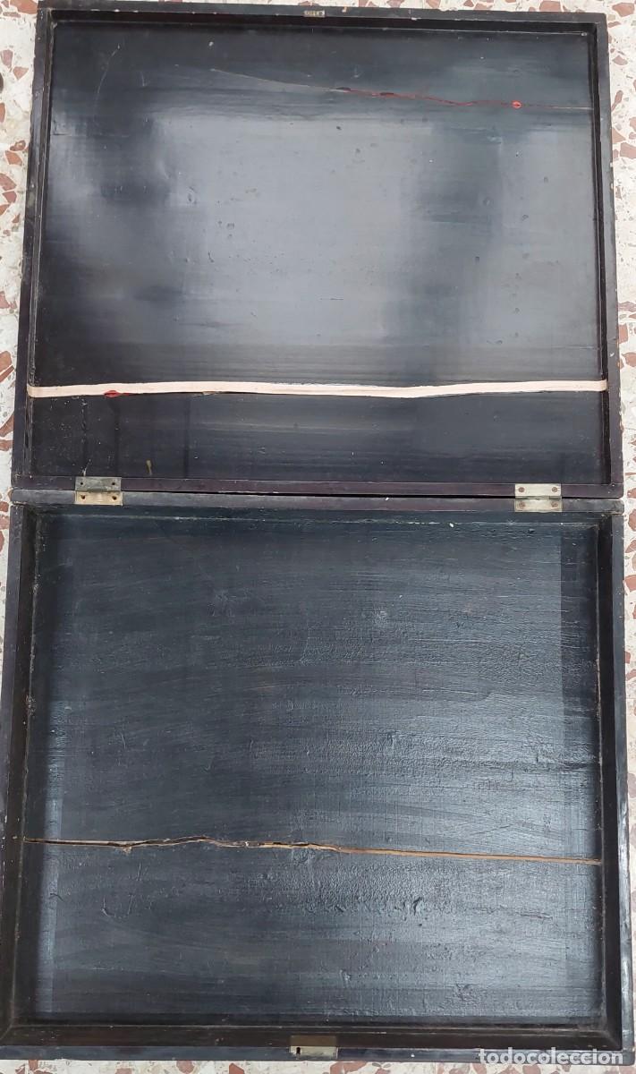 Antig&uuml;edades: Antigua caja de mant&oacute;n de Manila - Foto 5