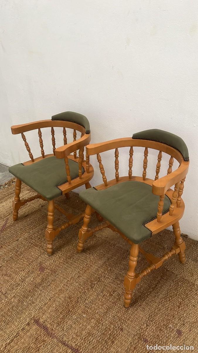 Antig&uuml;edades: Pareja de sillas en madera de haya. - Foto 1
