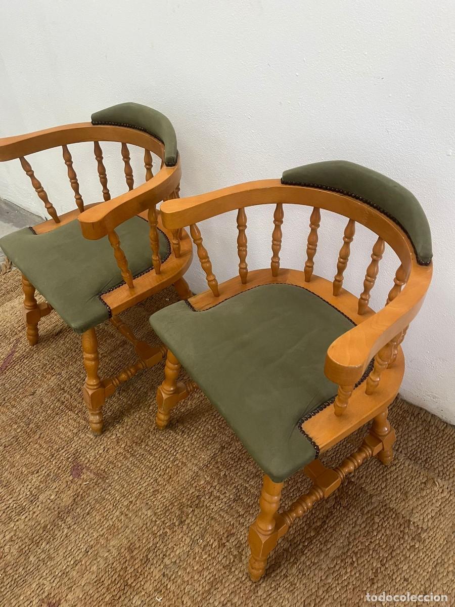 Antig&uuml;edades: Pareja de sillas en madera de haya. - Foto 2