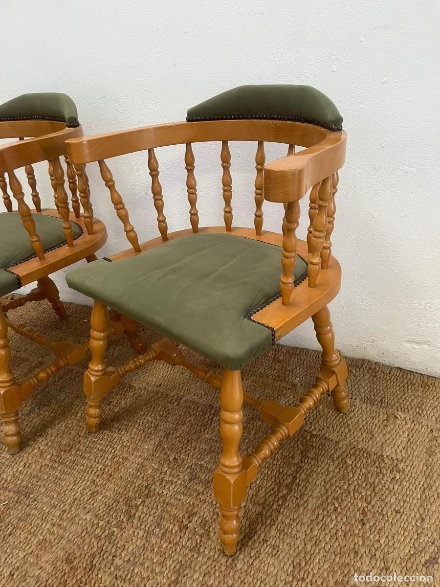 Antig&uuml;edades: Pareja de sillas en madera de haya. - Foto 3
