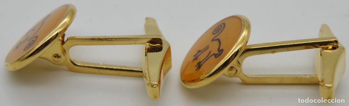 Antig&uuml;edades: GEMELOS DE ESMALTE CON MONO. NUEVOS - Foto 3