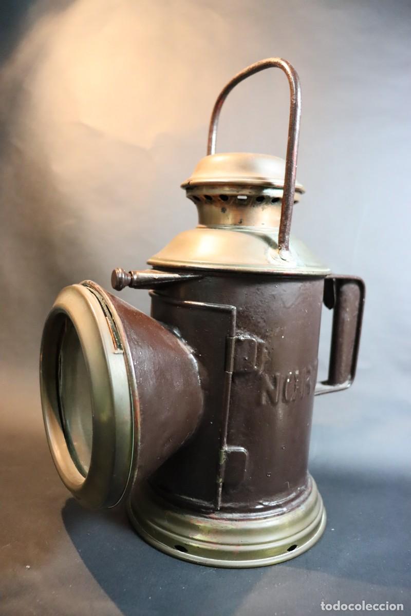 Antig&uuml;edades: Farol o linterna de mano, ferroviario - Foto 3