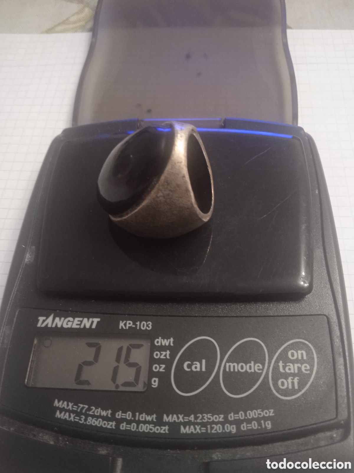 Antig&uuml;edades: Anillo en plata con piedra - Foto 2