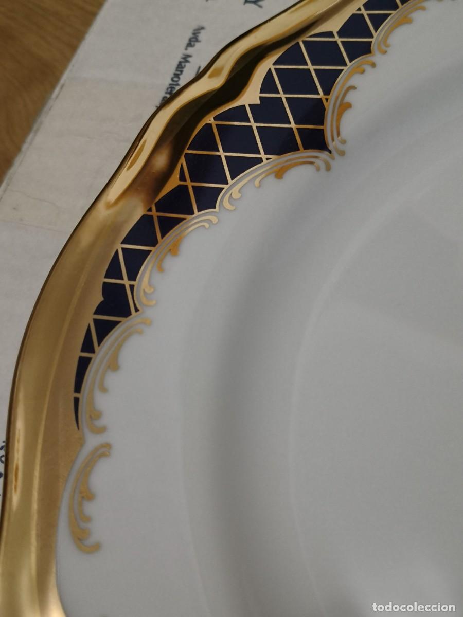 Antig&uuml;edades: PLATO COLECCI&Oacute;N DORADO PINTADO - Foto 8