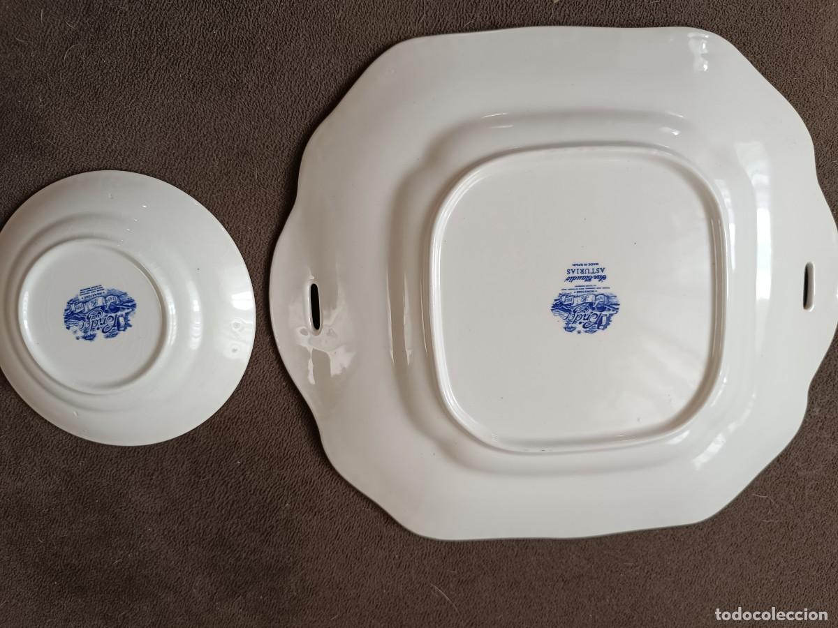 Antig&uuml;edades: Bandeja y plato de porcelana - Foto 4