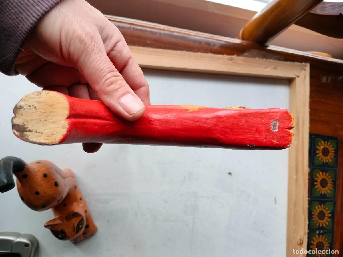 Antig&uuml;edades: 2 PEQUE&Ntilde;OS GATITOS DE MADERA PINTADOS. - Foto 11
